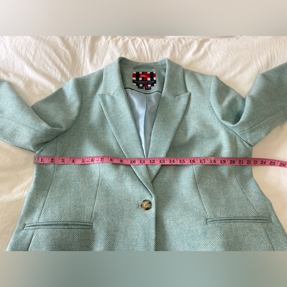 Boden | Women’s SZ US 16/18 | HERITAGE British Tweed Turquoise Blazer Wool - Picture 5 of 11